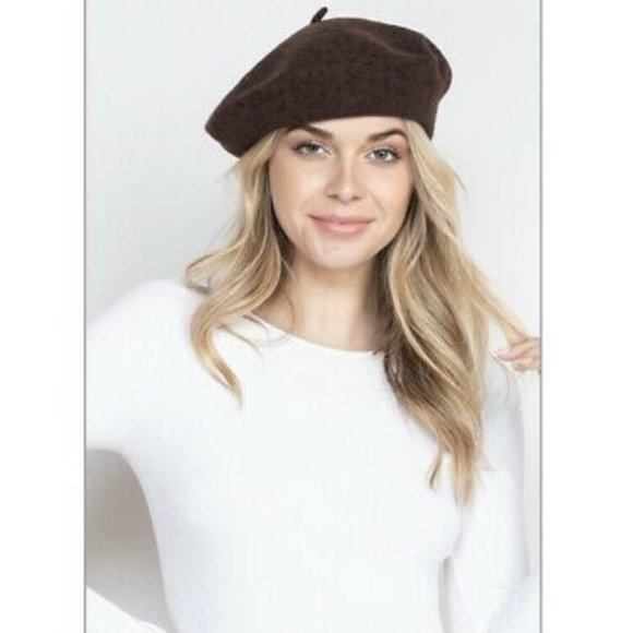 Accessories | New Gorgeous Leopard Print Wool Beret Hat Cap  display picture 1